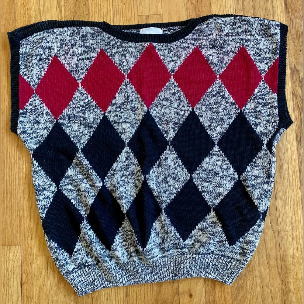 Vintage 80s LADY DEVON Sleeveless Sweater *Size 2X* Cotton Blend Pullover